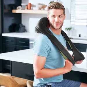 New Rechargeable Neck and Shoulder Massager - Shiatsu with Heat - Cordless